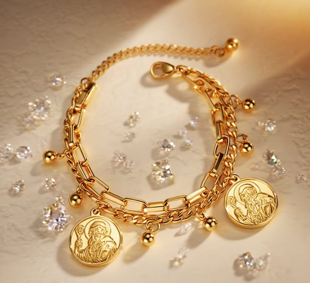 Brazalete San Benito: Lleva contigo la protección y bendición de San Benito todos los días.